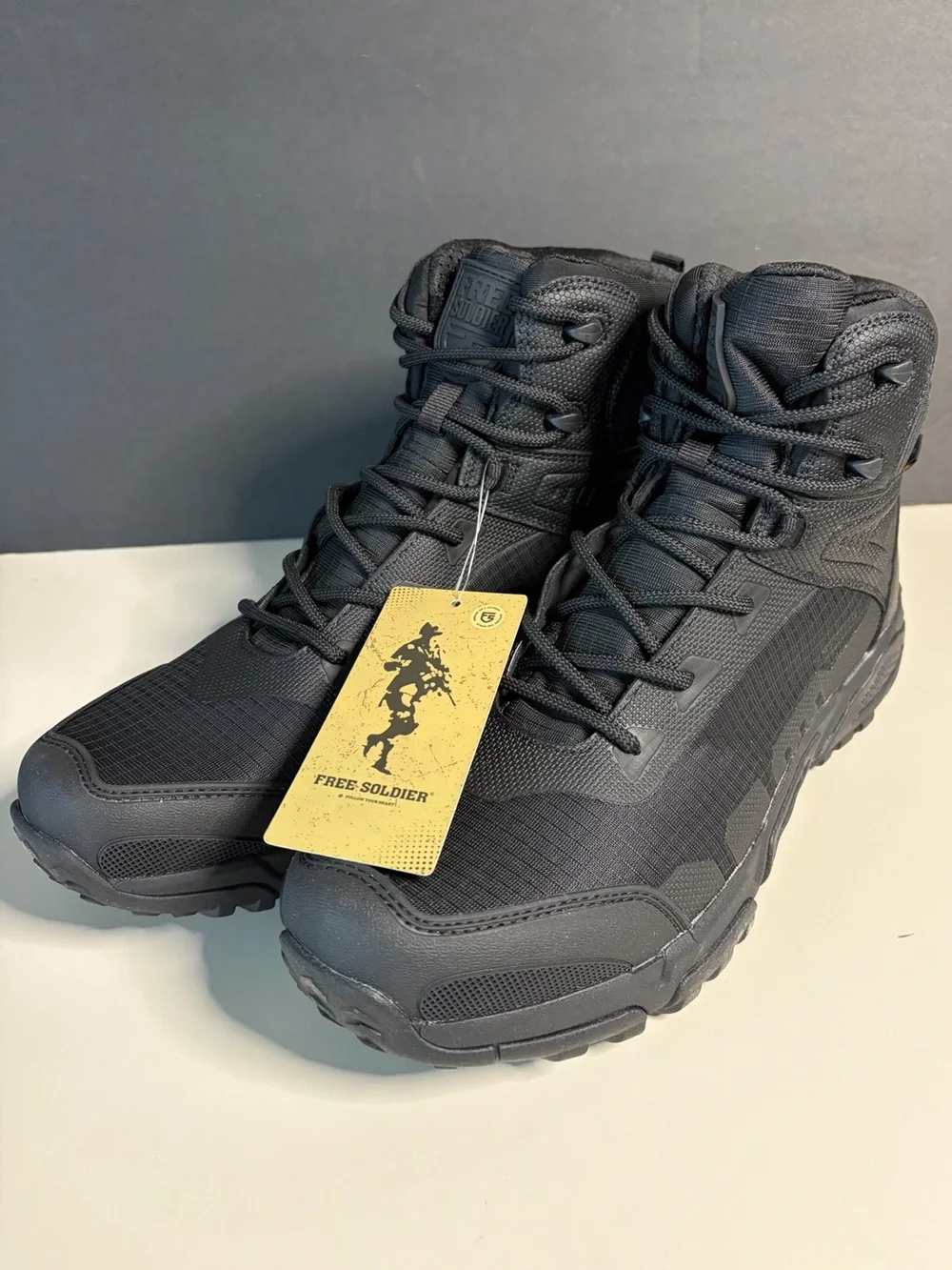 Free Soldier Men’s Black Tactical Boots